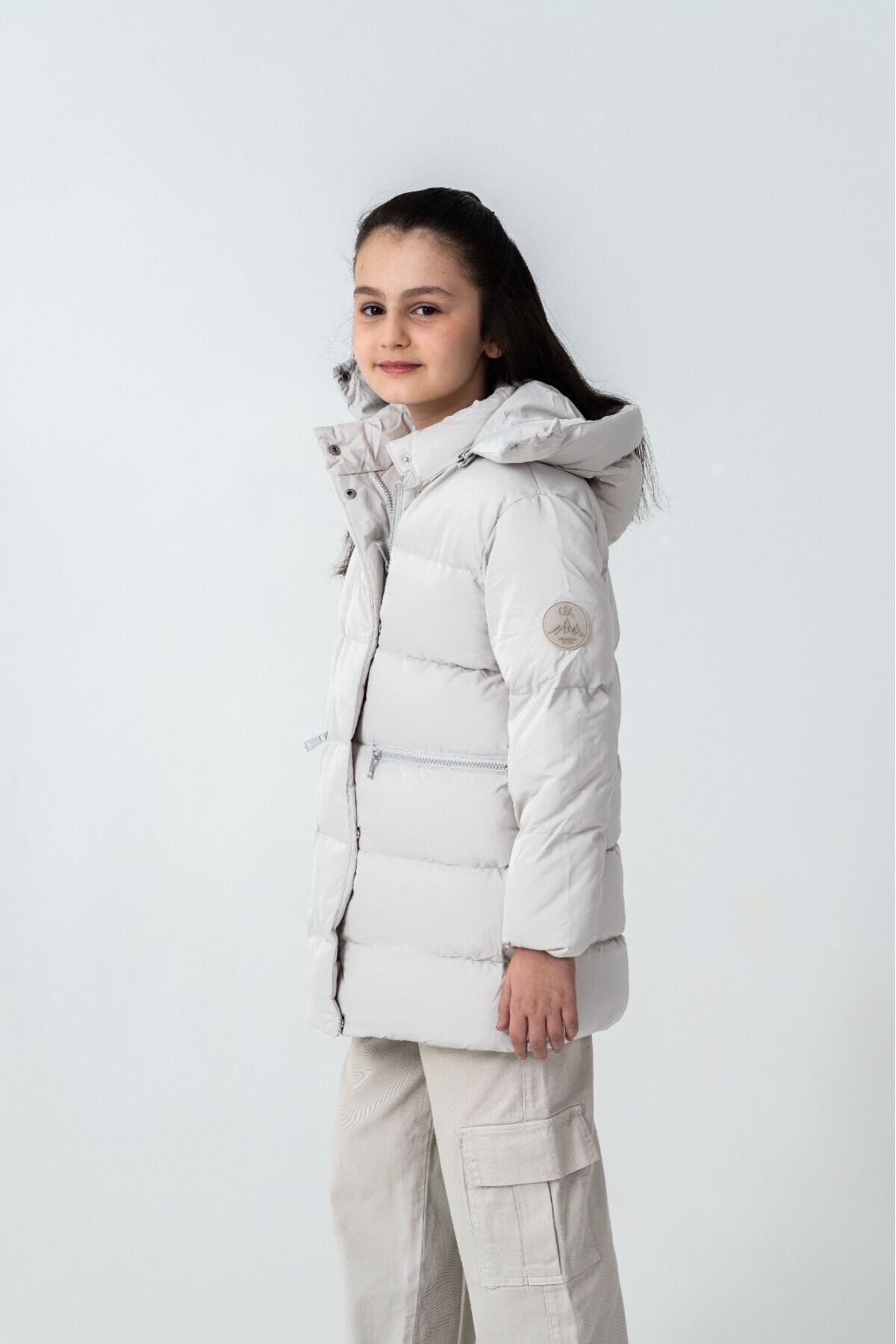 g-serko Kız Kaban Taş Rengi 11-14 Yaş fotoğrafı 2 (önizleme)