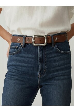 Gradelli kadın kemer yıldız figürlü 2.8 cm