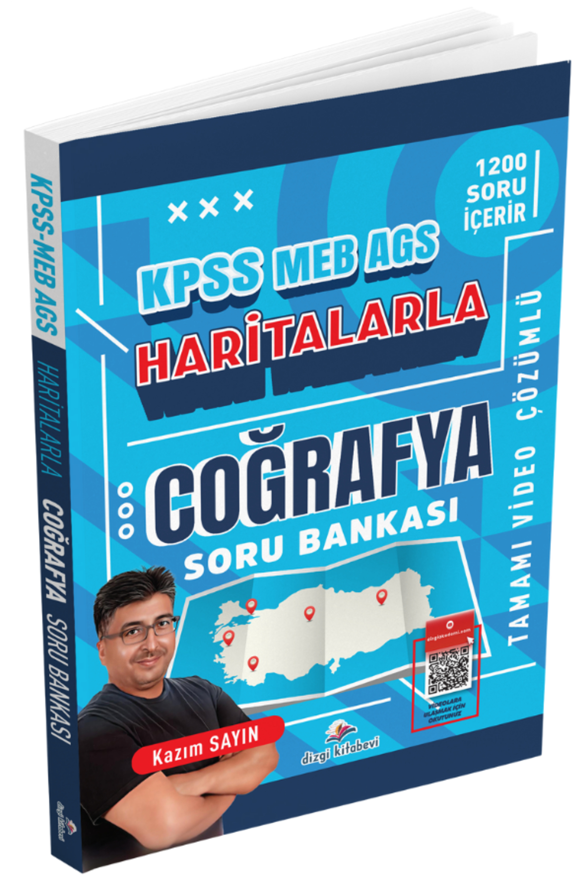 Dizgi Kitap KPSS MEB-AGS Haritalarla Coğrafya Soru Bankası Çözümlü