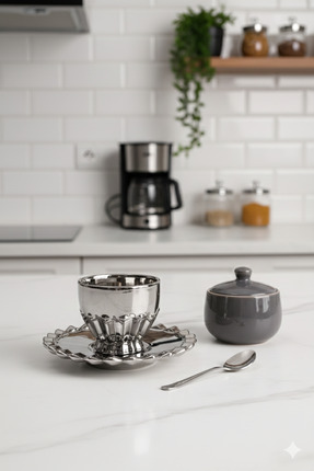 Fiyakalı Ürünler Atölyesi Aura CAM Kahve Fincan Seti 6 Kişilik 12 Parça Türk ...