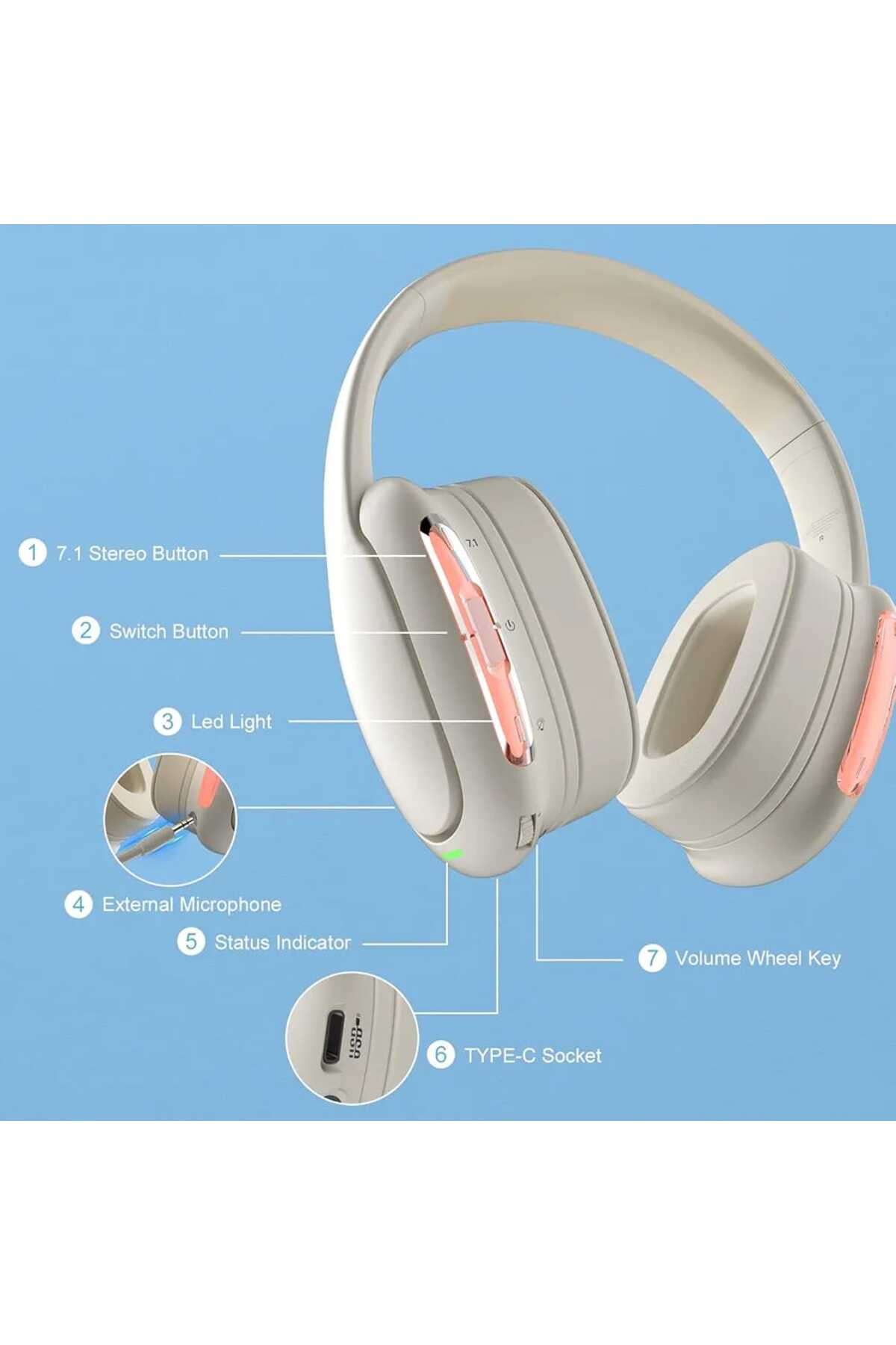 سماعة ألعاب لاسلكية بتردد 2.4 جيجاهرتز لأجهزة الكم...