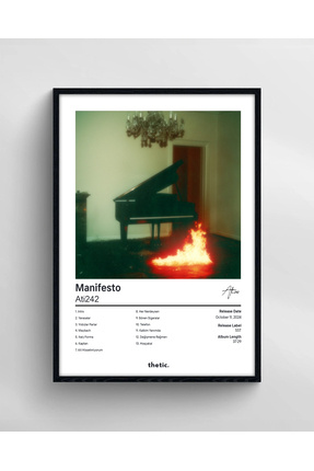 Thetic Ati242 Manifesto Albüm Koleksiyonu PREMIUM Spotify Çerçeveli Tablo