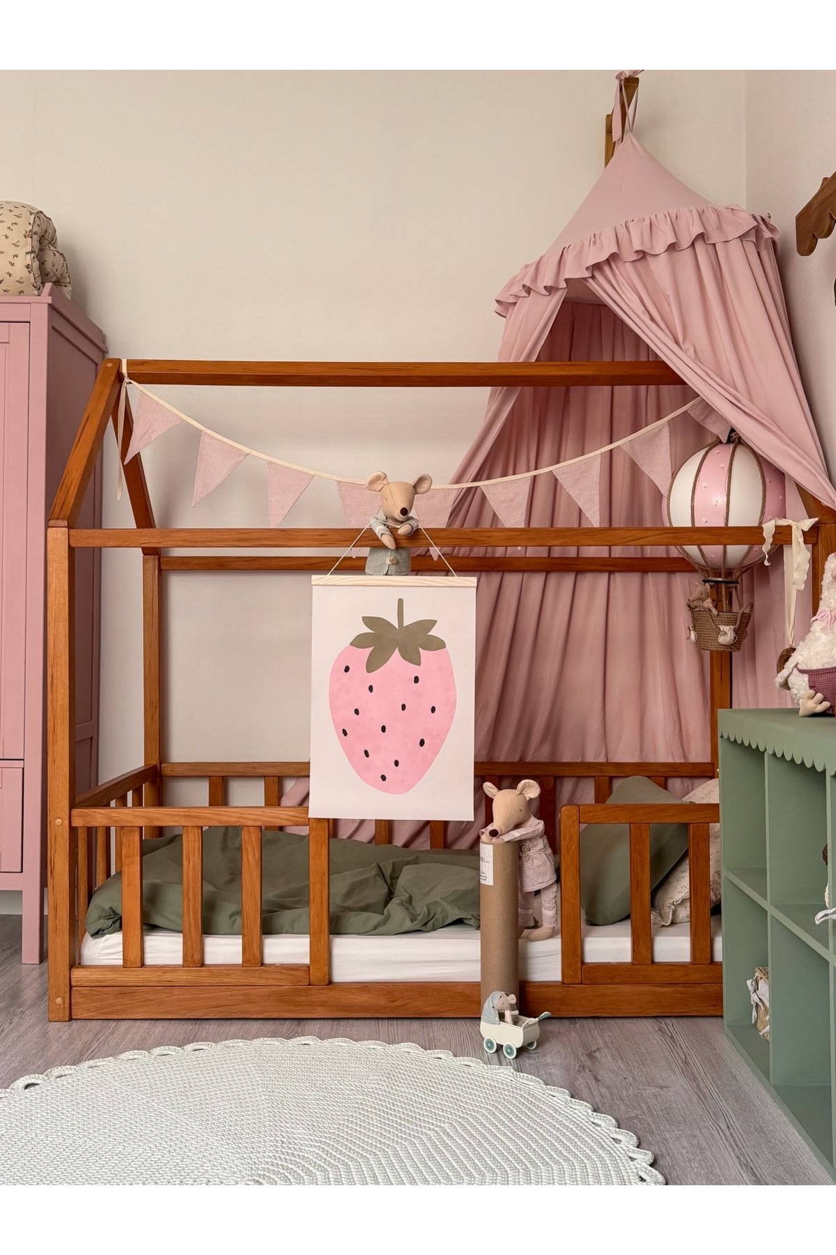 Hubb Müslin pamuk Cibinlik/ beşik cibinliği/ oyun çadırı/ okuma köşesi/ canopy fotoğrafı 3 (önizleme)