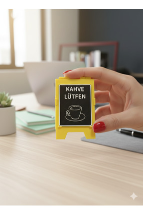 vetria Beyaz Yaka Hayatta Kalma Kiti - Kahve/Çay Lütfen Mini Masaüstü Uyarı T...