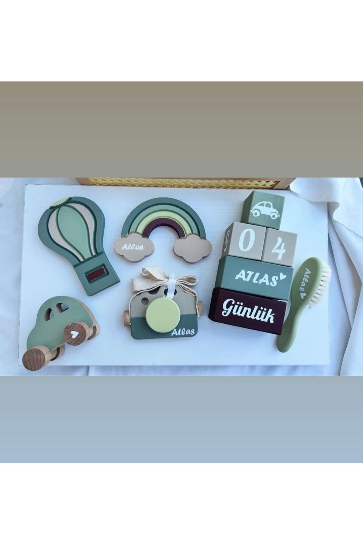 Anı küpü objeli kişiye özel isimli bebek oda dekorasyon