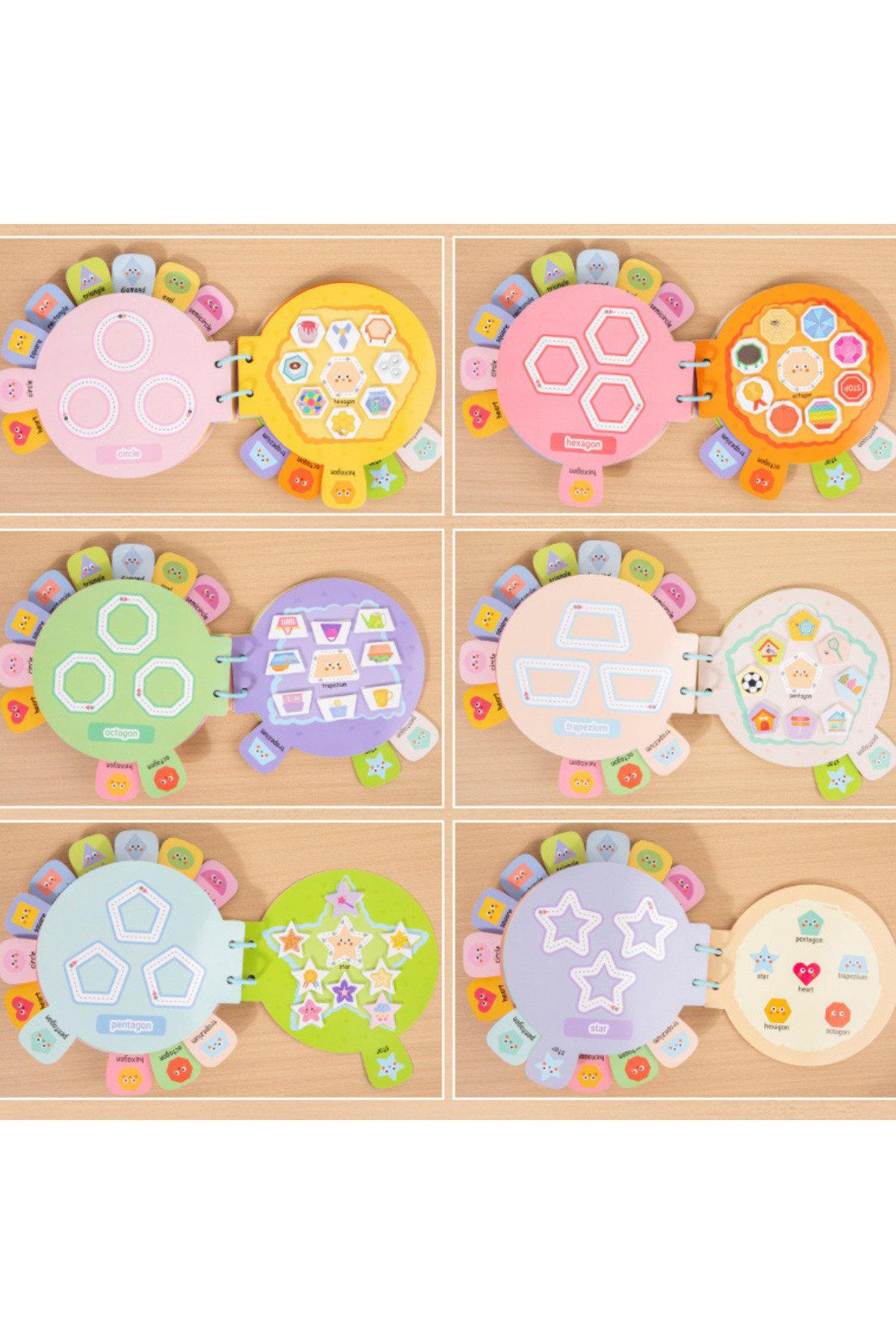 کتاب سرگرم‌کننده جورکردن اشکال – کتاب آموزشی فعالیت‌های قابل استفاده مجدد – اسباب‌بازی آموزشی – مناسب سنین ۳ سال به بالا