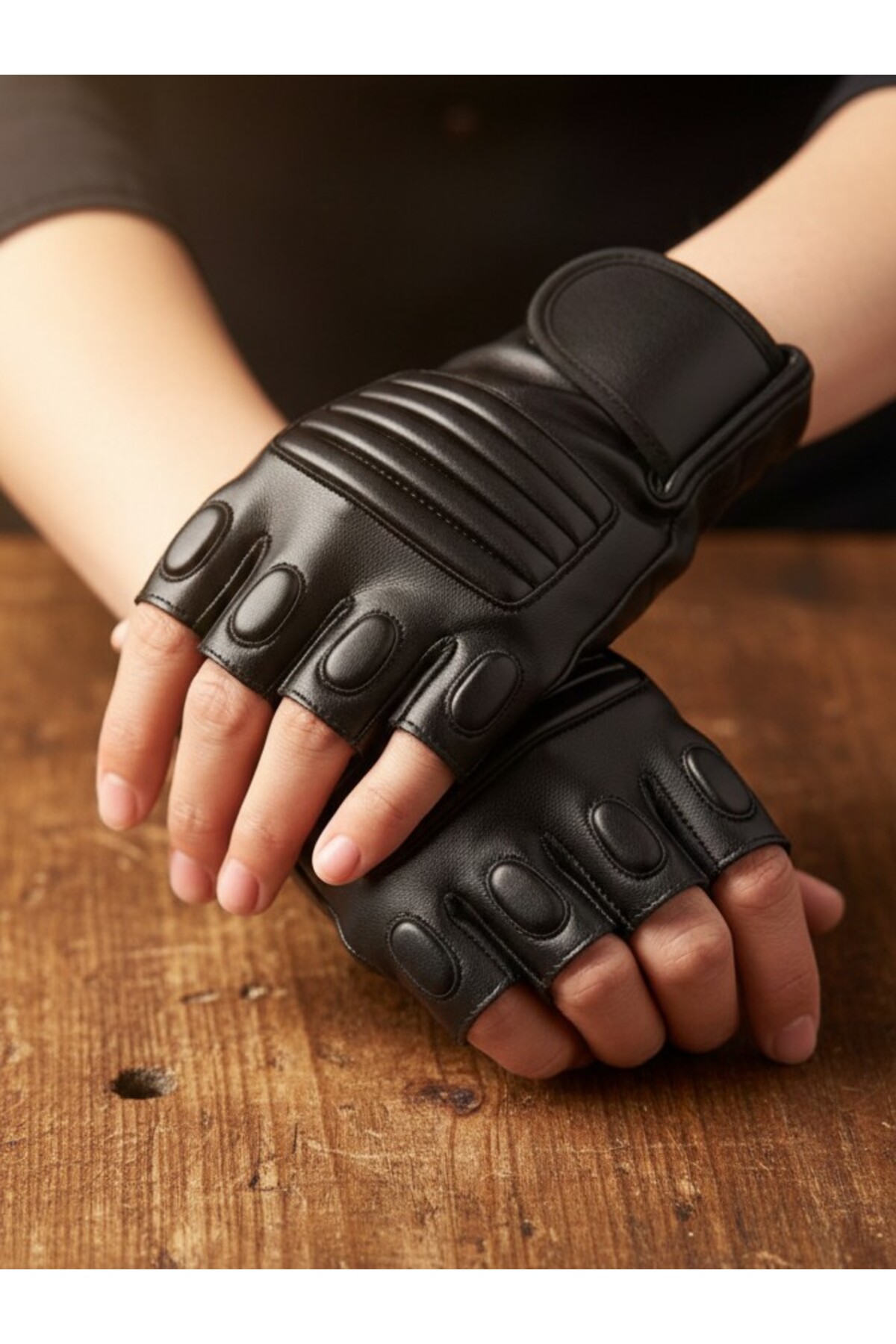 Algitsin O L A  Unisex Suni Deri Eldiven+Standart Beden+Şık tasarım - Görsel 3