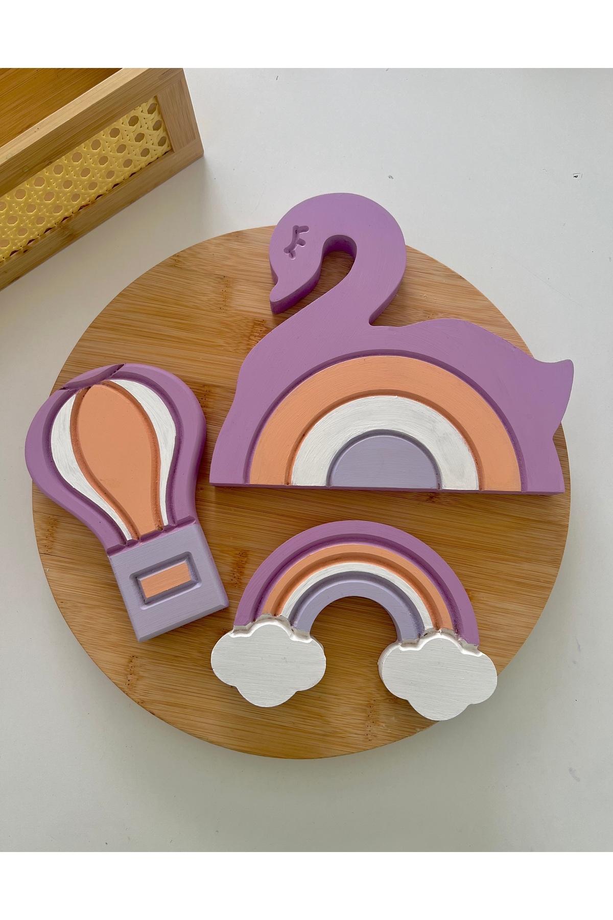 3 objeli set bebek hediyelik çekim oda dekorasyonu