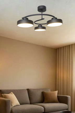 Fer Avize Dönence Led Modern Tasarım Enerji Tasarruflu Üç Renk Işık Ledli Dek...