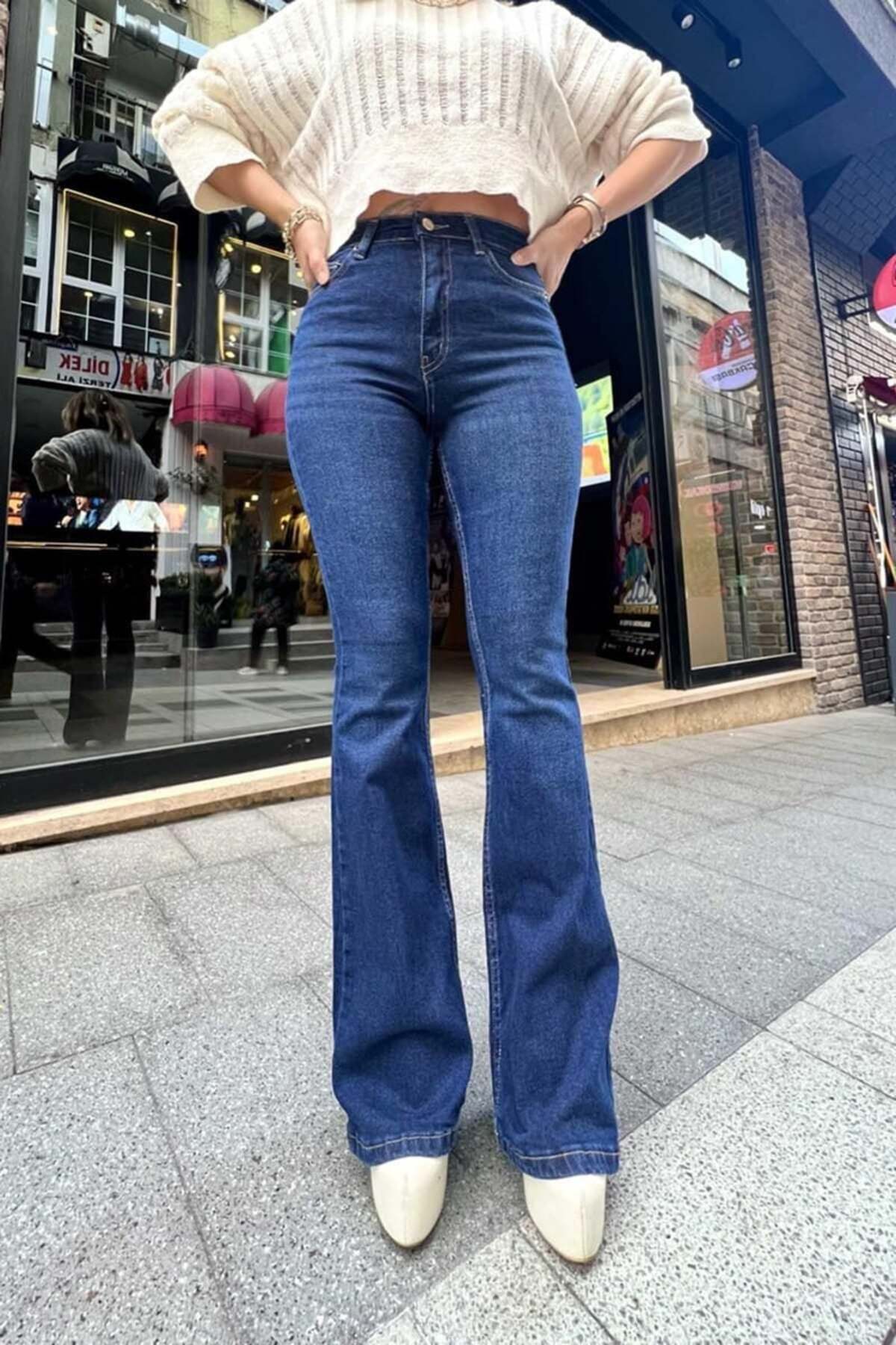 sion jeans  Aura Lacivert Cassual İspanyol Rahat & Cool Kadın Kot Pantolon