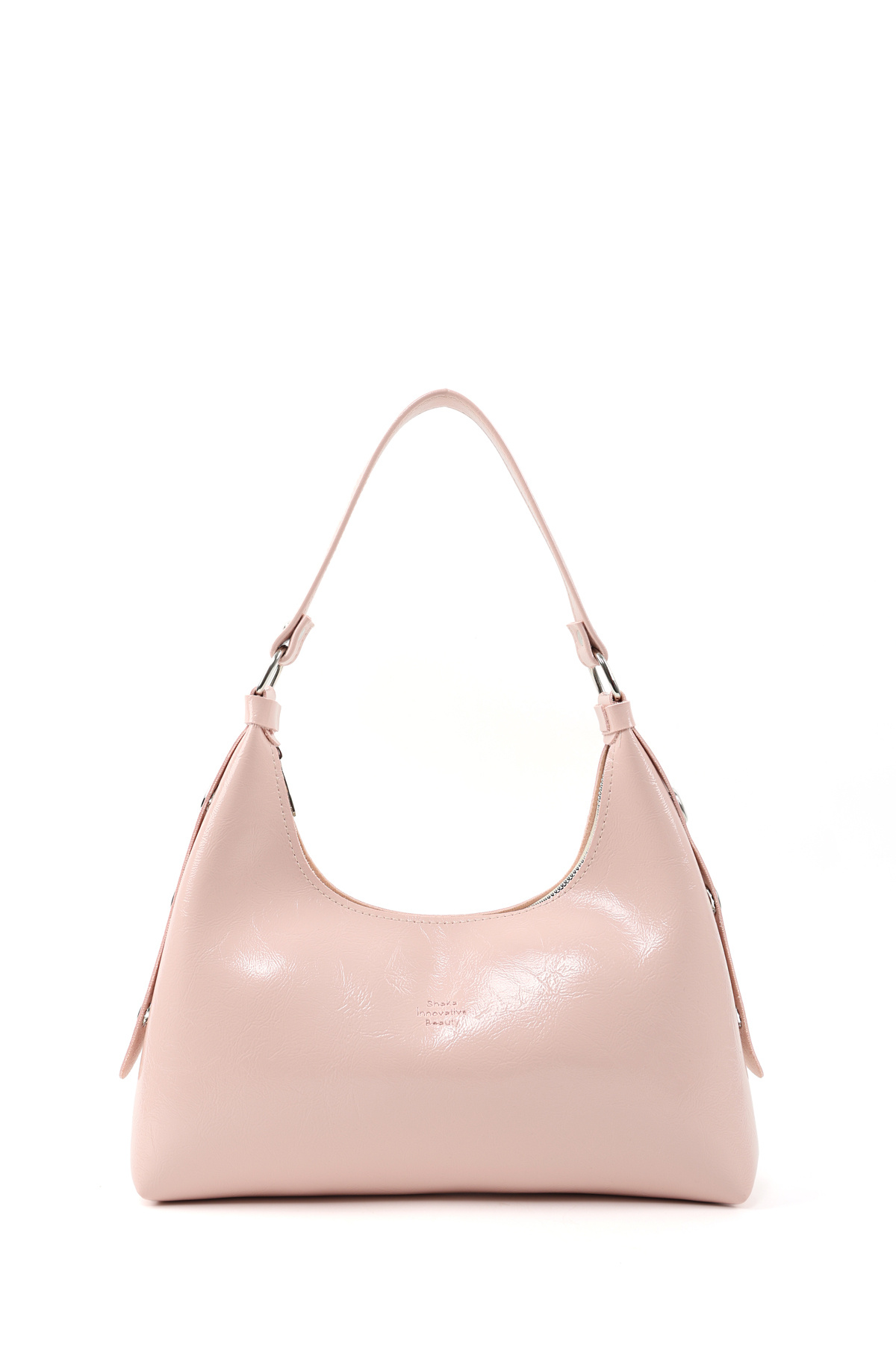 Wrinkle Textured Pink Shk82 Baggage Single Compartment Women's Faux Leather Sleeve and Shoulder Bag