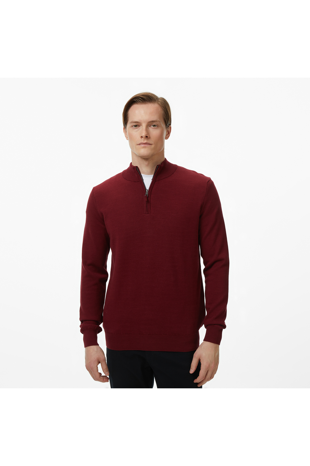 Nautica  Erkek Bordo Classic Fit Kazak