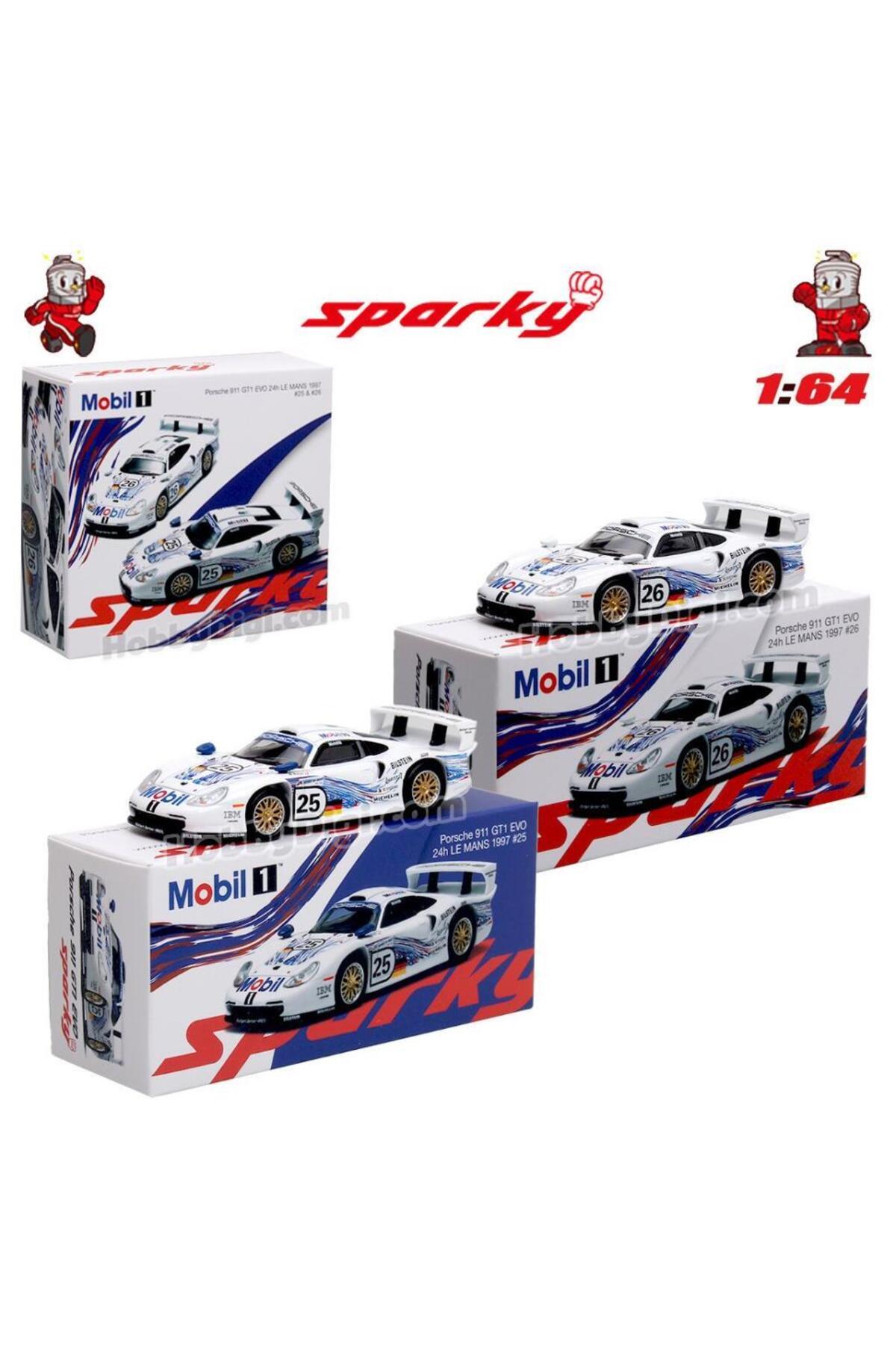 SPARKY X Tiny Porsche 911 GT1 EVO 24h LE MANS 1997 1/64 Model
