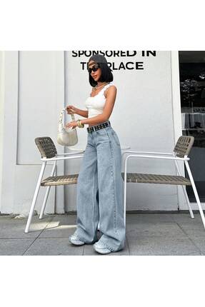 SİNGBADA Açık Mavi Baggy Denim Pantolon - Salaş Kesim Jean