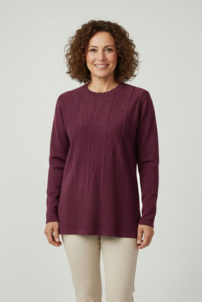 Ravencia Kadın Triko Mevsimlik Soğuk İplik Bisiklet Yaka Genç Anne Kazak