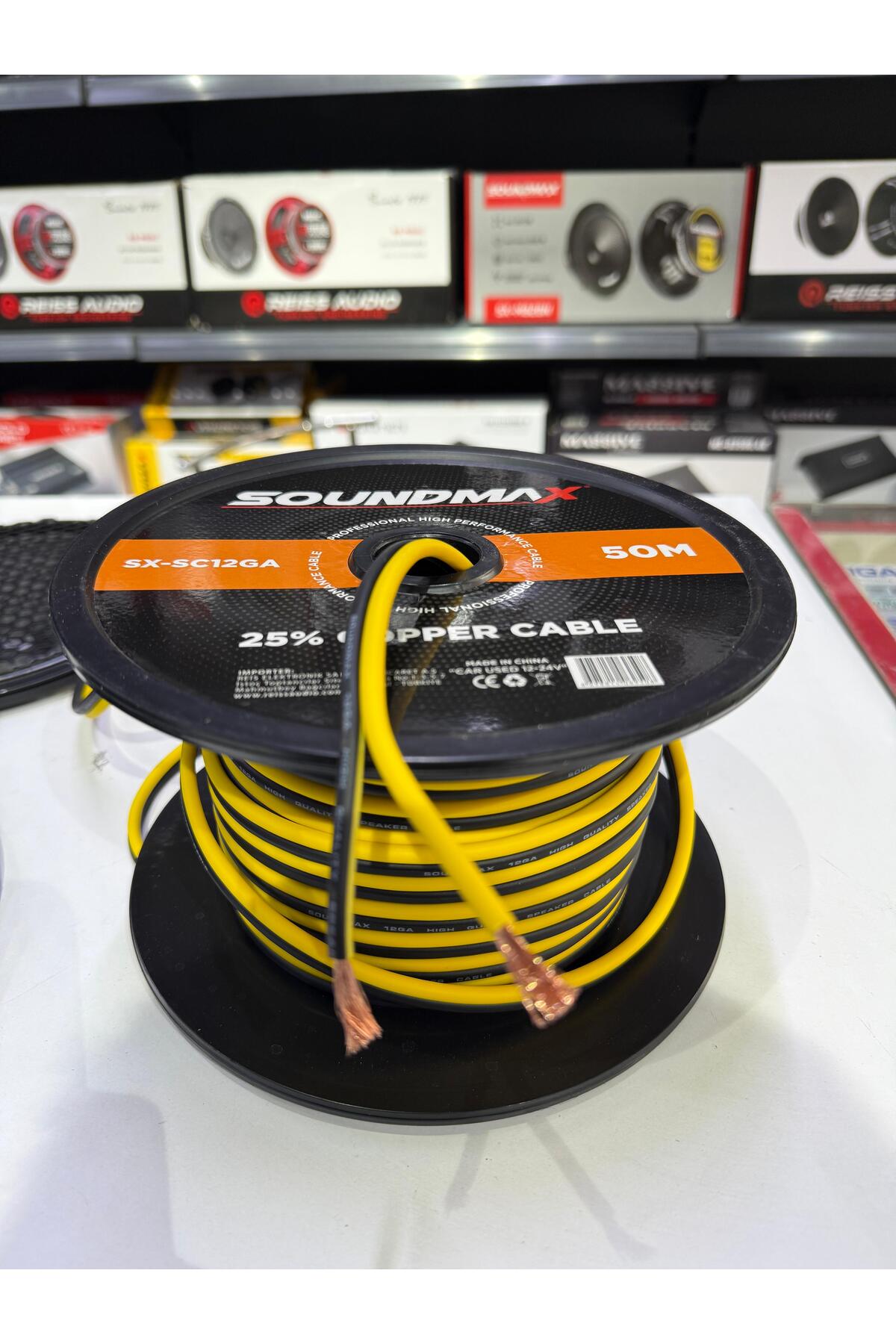 Soundmax 12ga Bass Ve Hoparlör Kablosu - sx-sc12ga Cca Amfi Bass