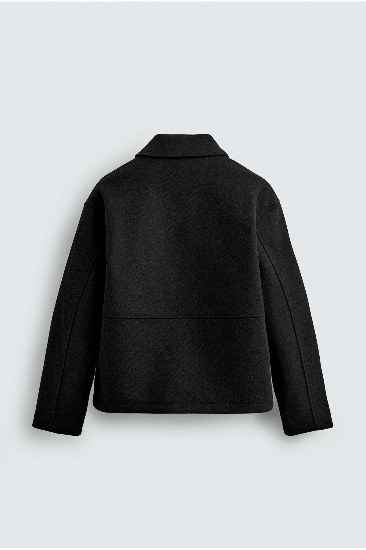 ablukaonline  Erkek Relax Fit Premium Kaşe Ceket Kaban Siyah - Görsel 2