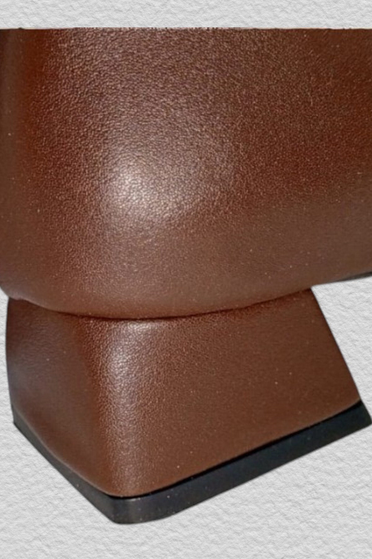ForYou4 Topuklu streç bilekte bot Kadın kahverengi kısa Streç Bot topuk boyu 3 CM görsel 3