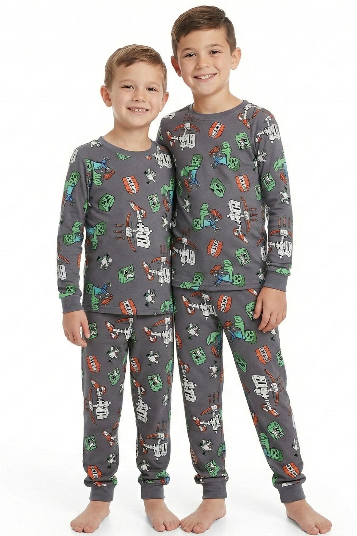 zuzunga Computer Game Desenli Erkek Çocuk Pijama Takımı fotoğrafı 4 (önizleme)