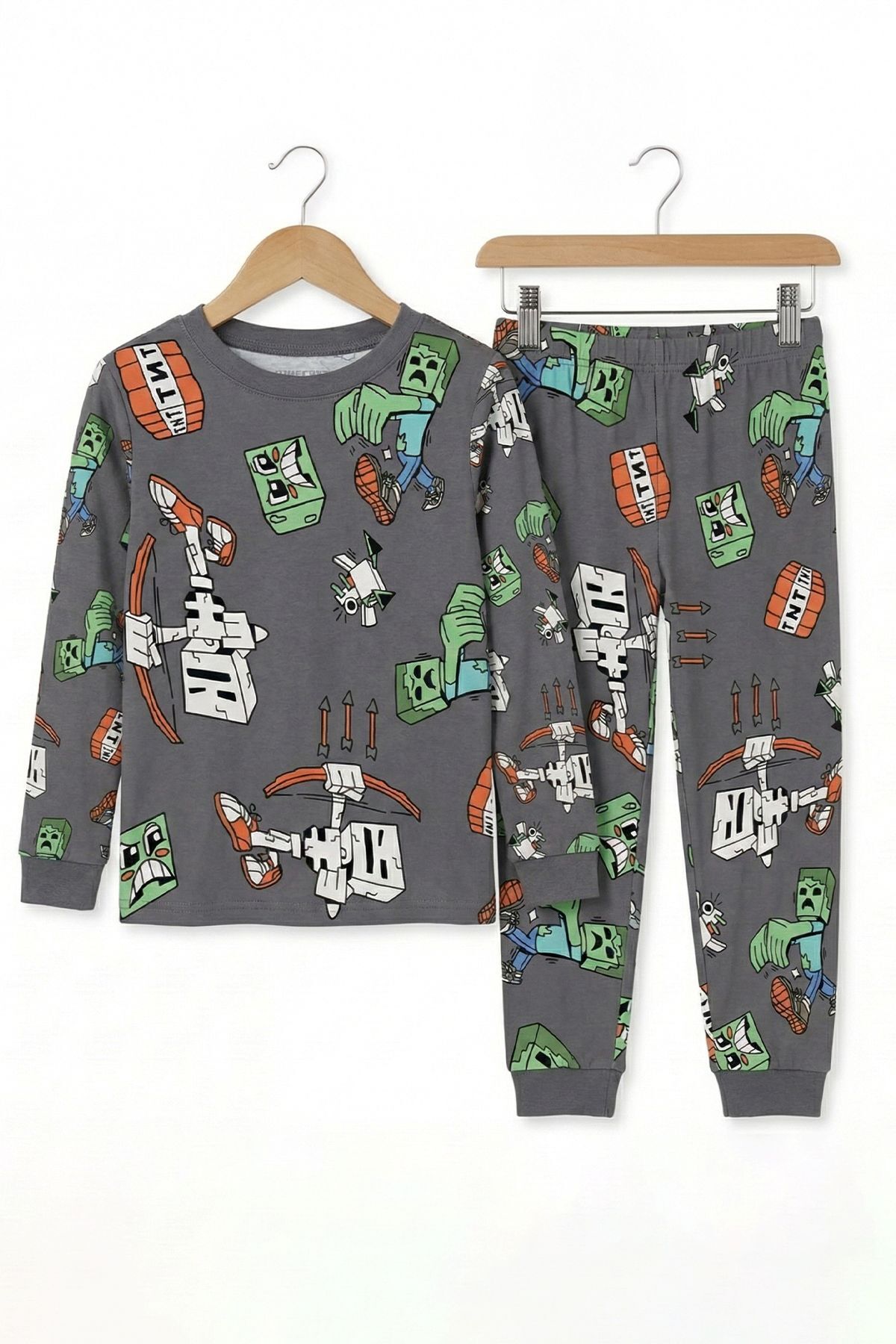 zuzunga Computer Game Desenli Erkek Çocuk Pijama Takımı fotoğrafı 6 (önizleme)