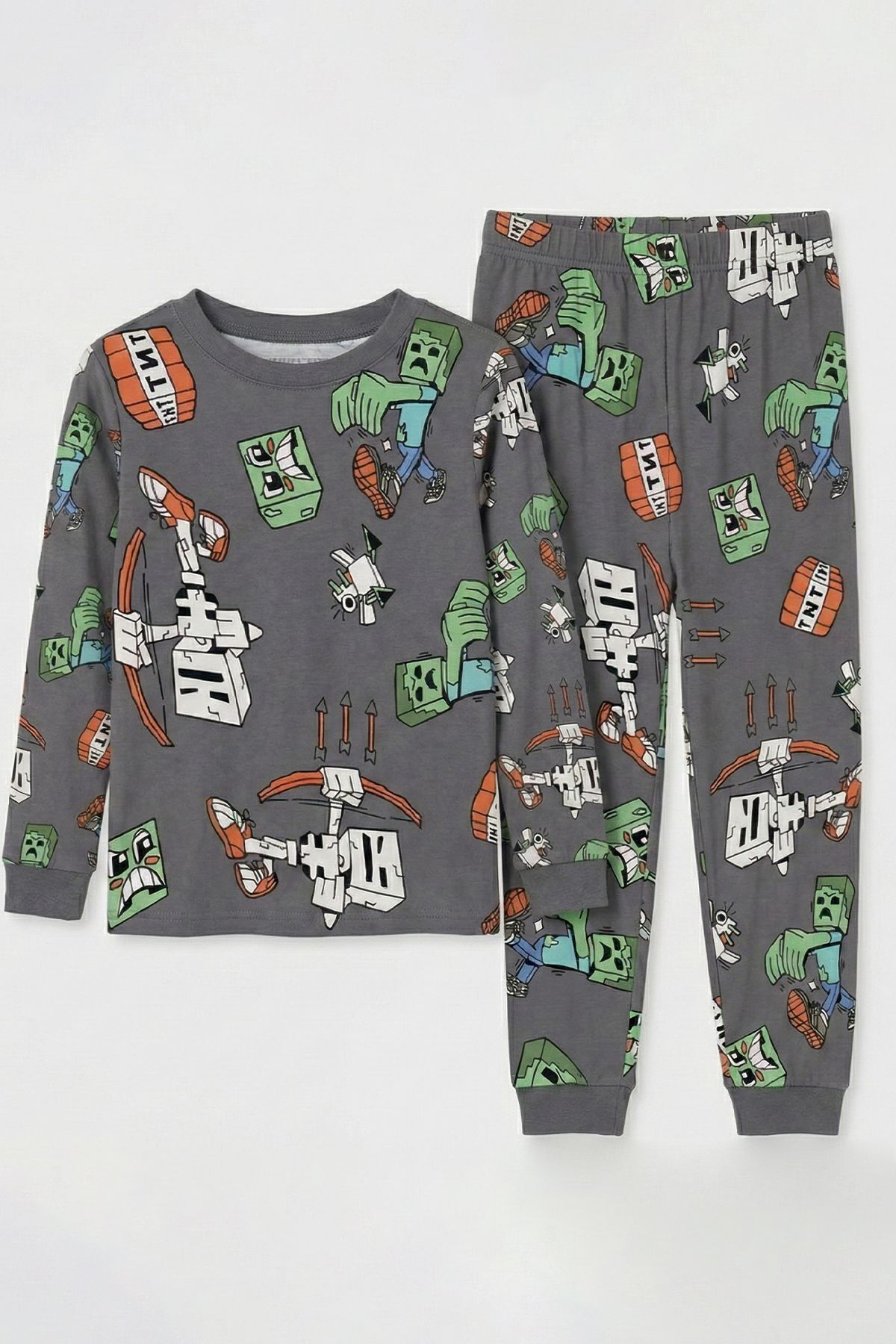 zuzunga Computer Game Desenli Erkek Çocuk Pijama Takımı fotoğrafı 7 (önizleme)