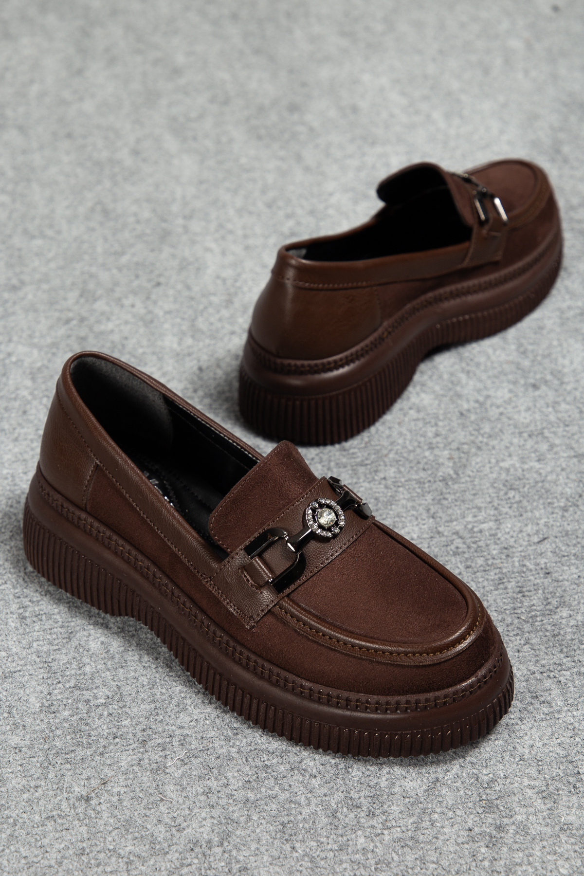 Nadia 002 Thick Sole Special Stylish Buckle Orthopedic Woman Loafer