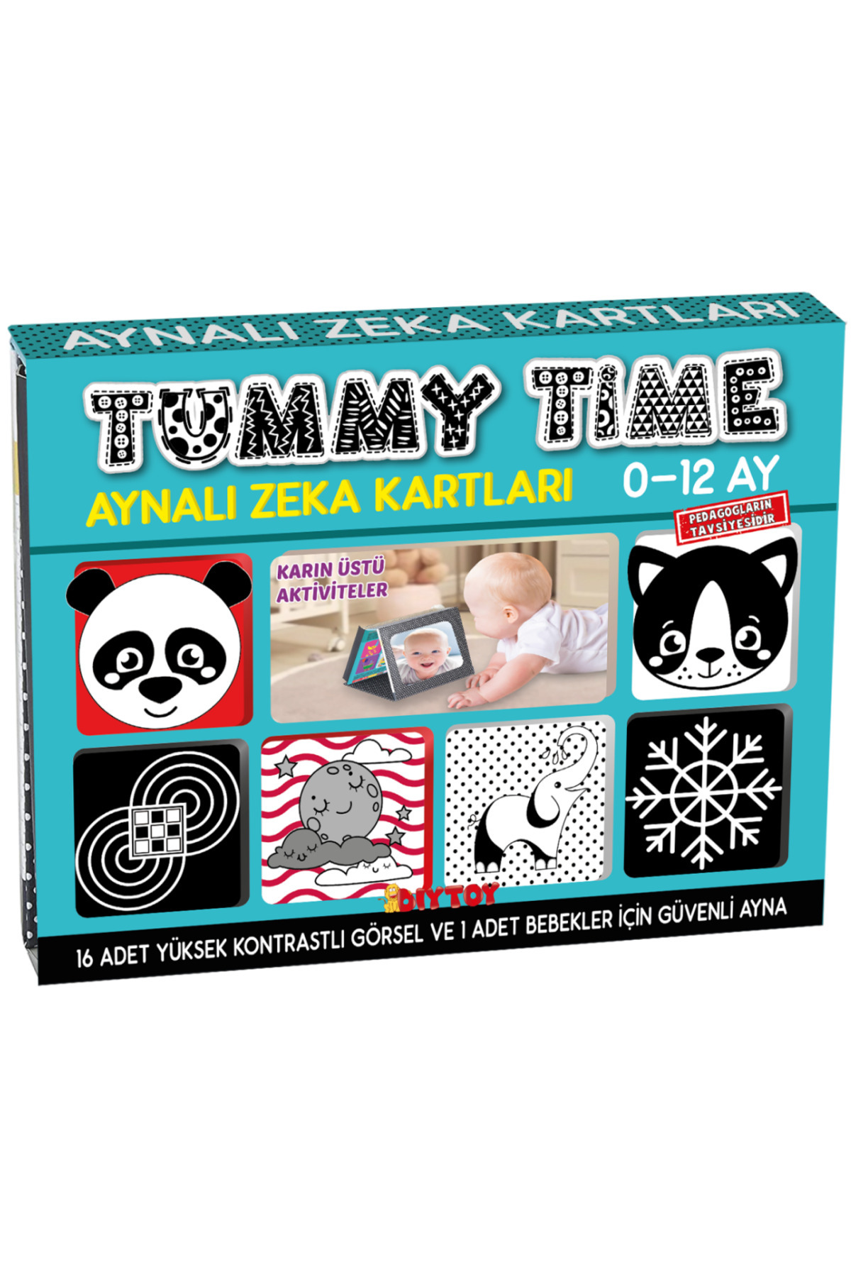 Diytoy Tummy Time ve İlk Zeka Kartları 2'li Eğitici Set fotoğrafı 2 (önizleme)