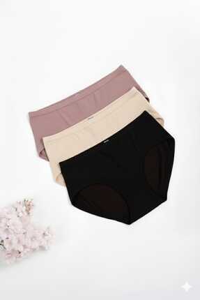 HB Comfort İç Giyim HB Comfort Kadın Pamuklu Slip Külot 3’lü Set