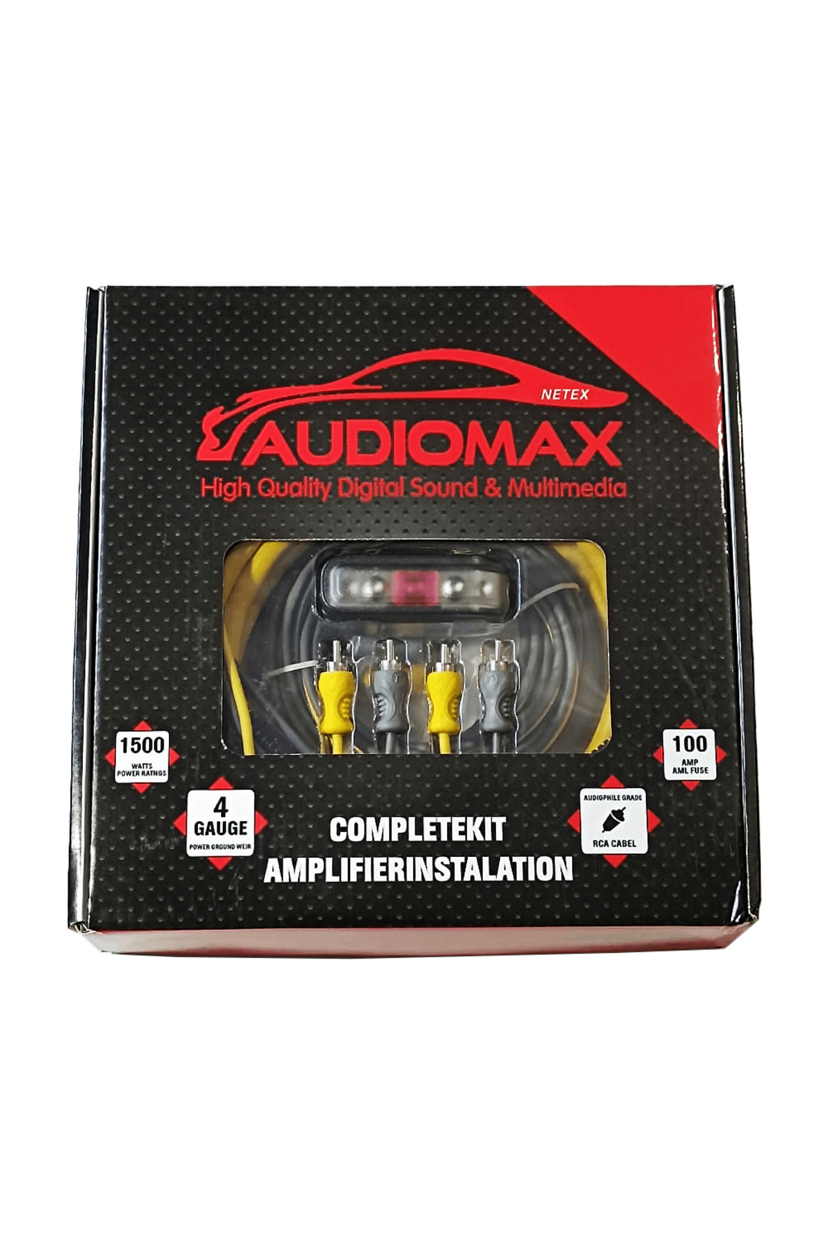 EXVOL AUDİOMAX 4GA AMFİ KABLO SETİ PROFESYONEL 1500W 100A+2 Y