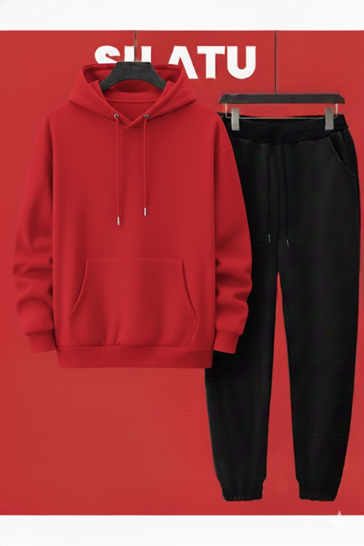 TUNWEX УНІСЕКС КАПЮШОНОВИЙ НИЖНІЙ ЧОРНИЙ 2-Х СКЛАДОВИЙ КОМПЛЕКТ