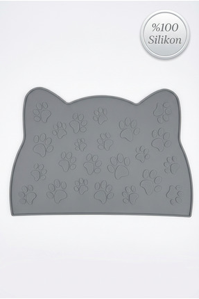 Siliconly %100 Silikon Kokusuz Plastik ve Pvc İçermez Kedi Beslenme Paspası K...