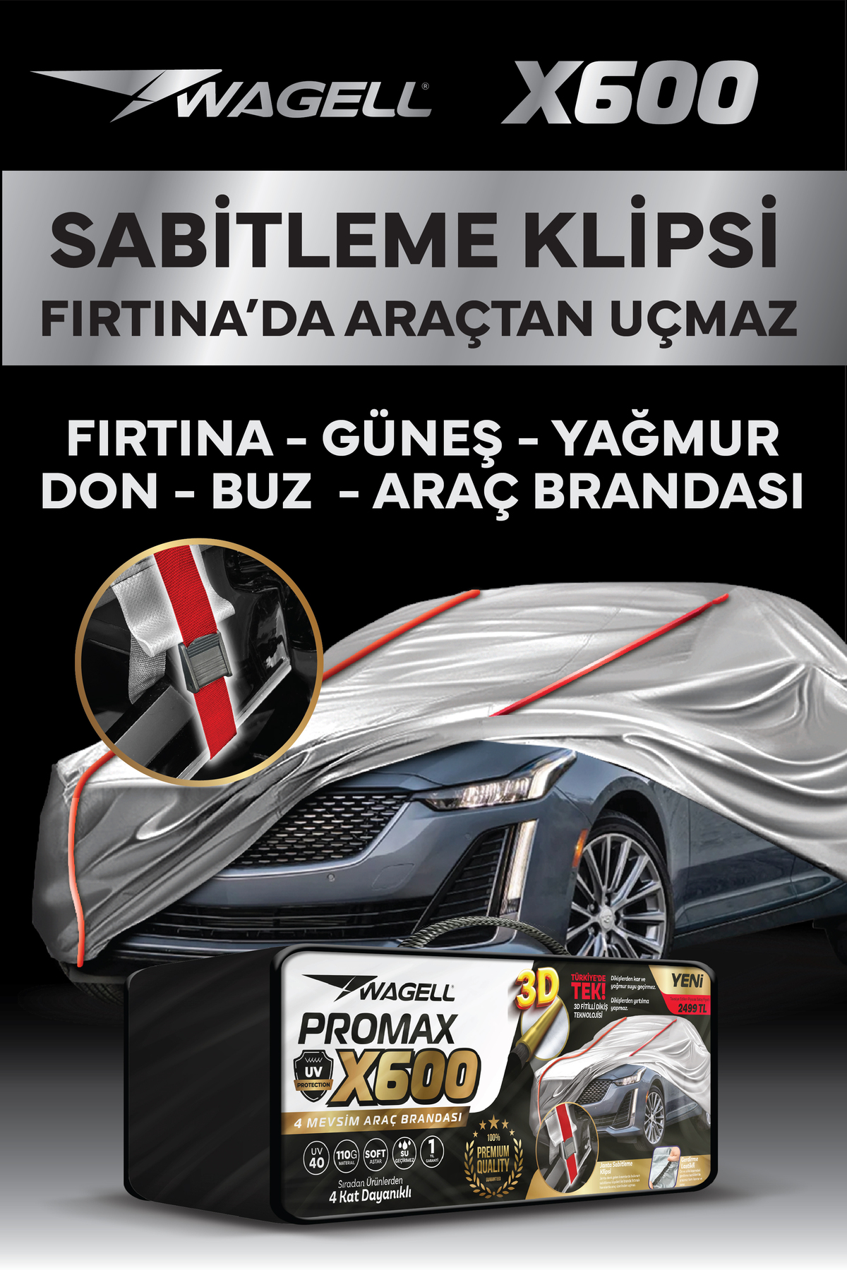 Andrewページ Budge Opel Grandland - X600 KLİPSLİ 4 MEVSİM Araba brandası - oto