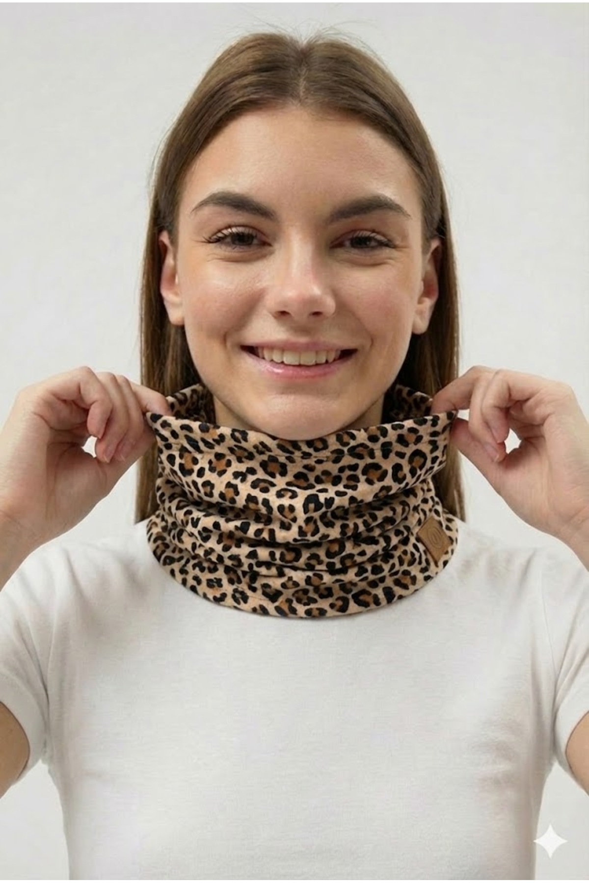 Butikgiz %100 Pamuklu 4 mevsim Çok Fonksiyonlu Unisex Yumuşak Penye Boyunluk görsel 2
