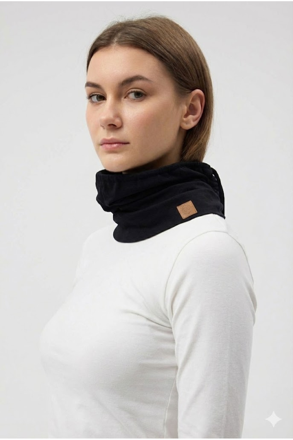Butikgiz %100 Pamuklu 4 mevsim Çok Fonksiyonlu Unisex Yumuşak Penye Boyunluk görsel 6