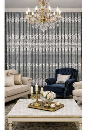 MİR TÜL PERDE YAPRAK DESENLİ FUL MODEL DESENLİ 1/3 SIK PİLELİ TUM ODALARA UYGUN