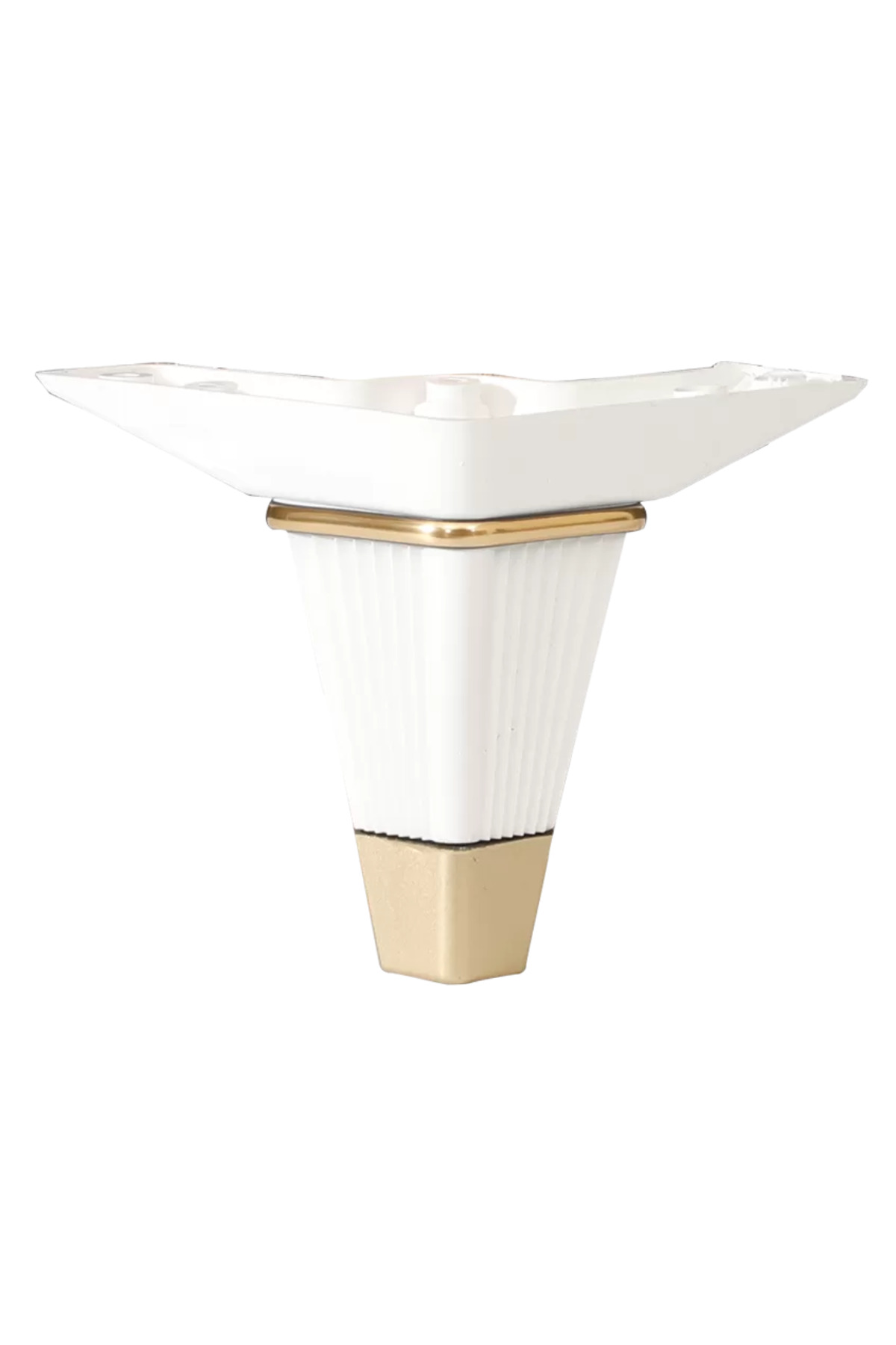 White Plastic Furniture Leg 4 Pieces