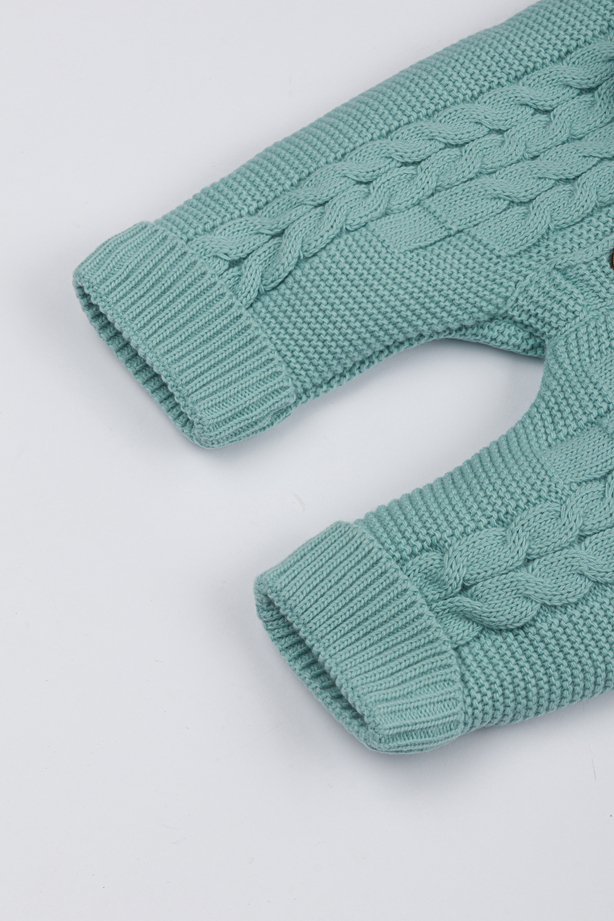 Lui Baby Polarlı Welsoft Kapüşonlu Örgü Desenli Bebek Tulum Kulaklı fotoğrafı 7 (önizleme)