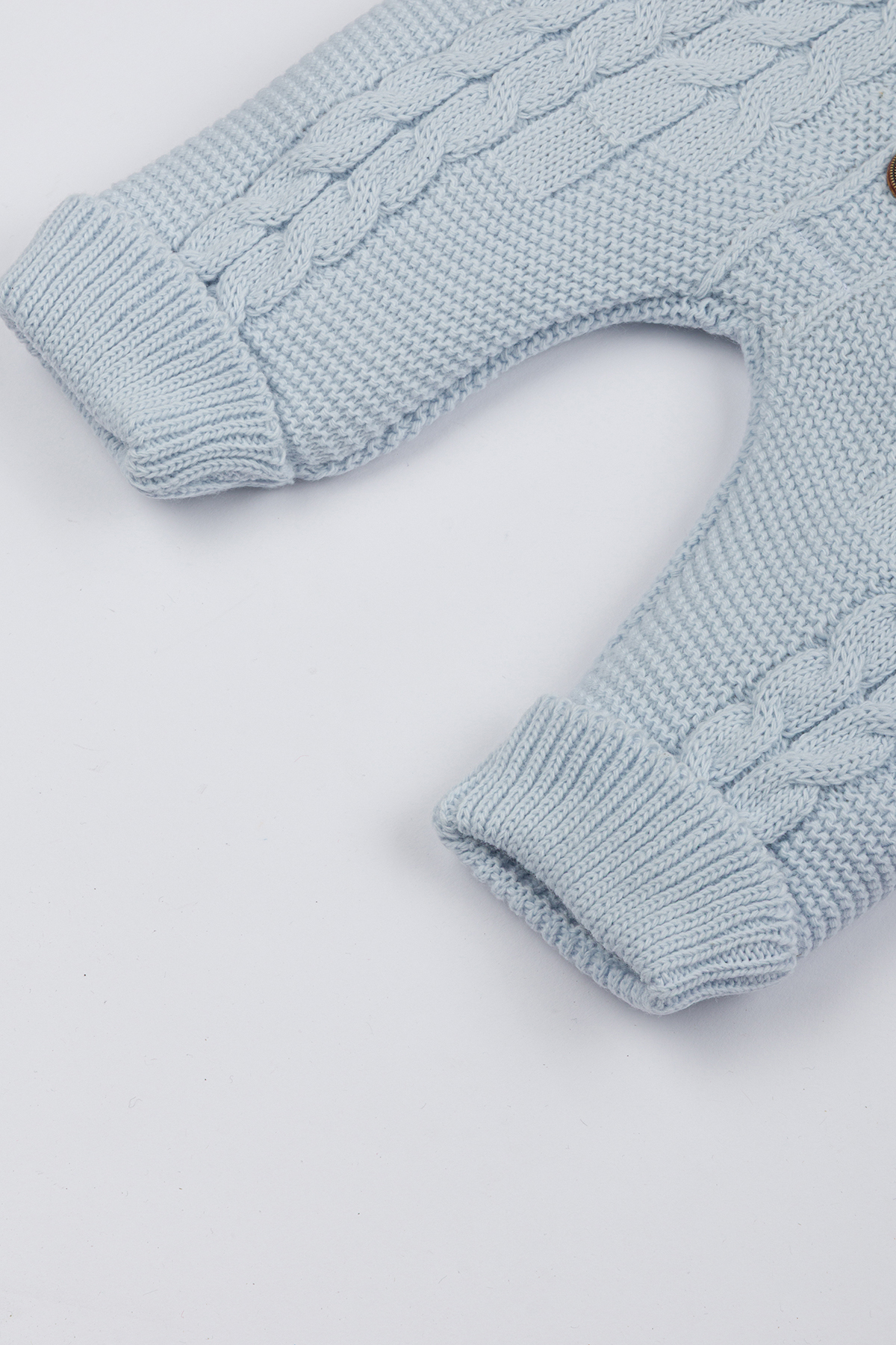 Lui Baby Polarlı Welsoft Kapüşonlu Örgü Desenli Bebek Tulum Kulaklı fotoğrafı 6 (önizleme)