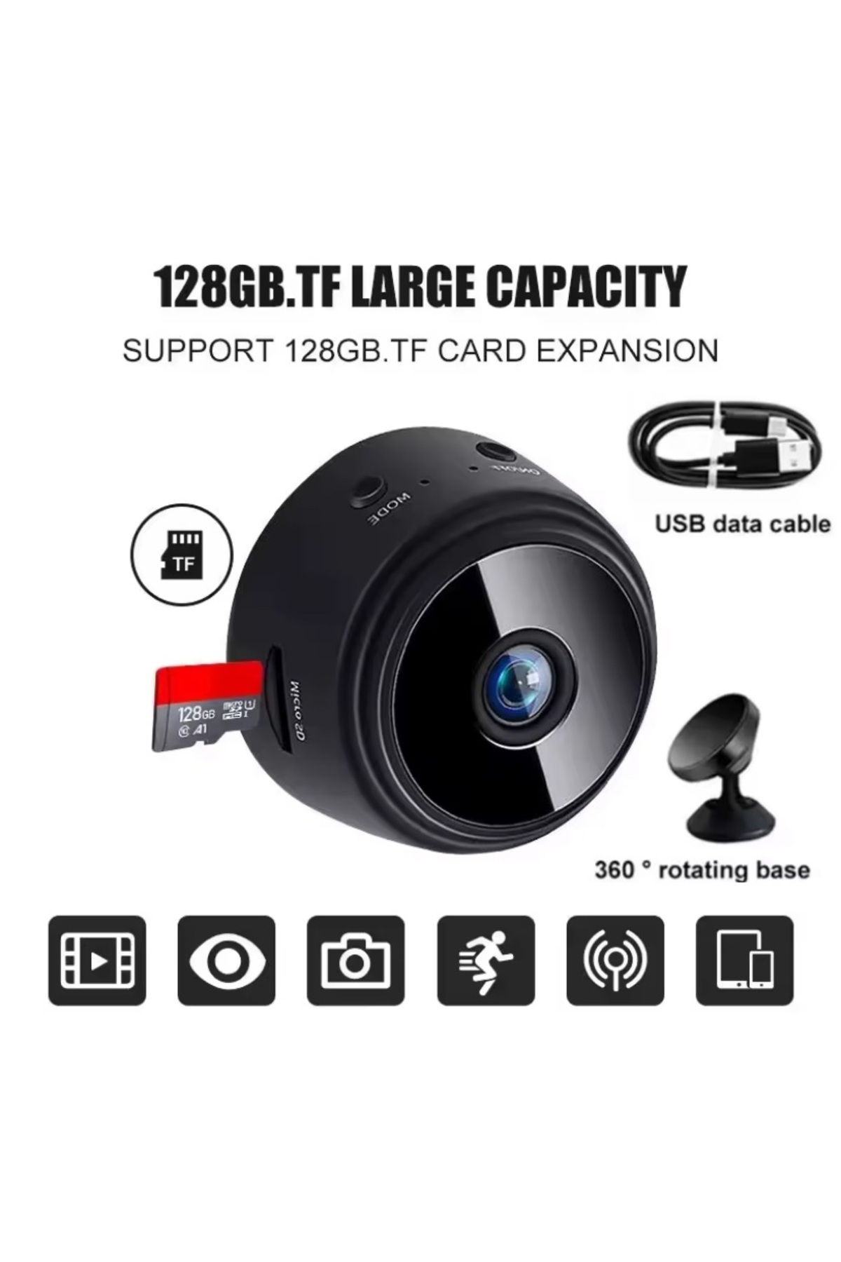 YSX A9 MİNİ AKILLI KAMERA WİFİ UZAKTAN İZLEME 1080p GECE GÖRÜŞ KIZILÖTESİ KAMERA