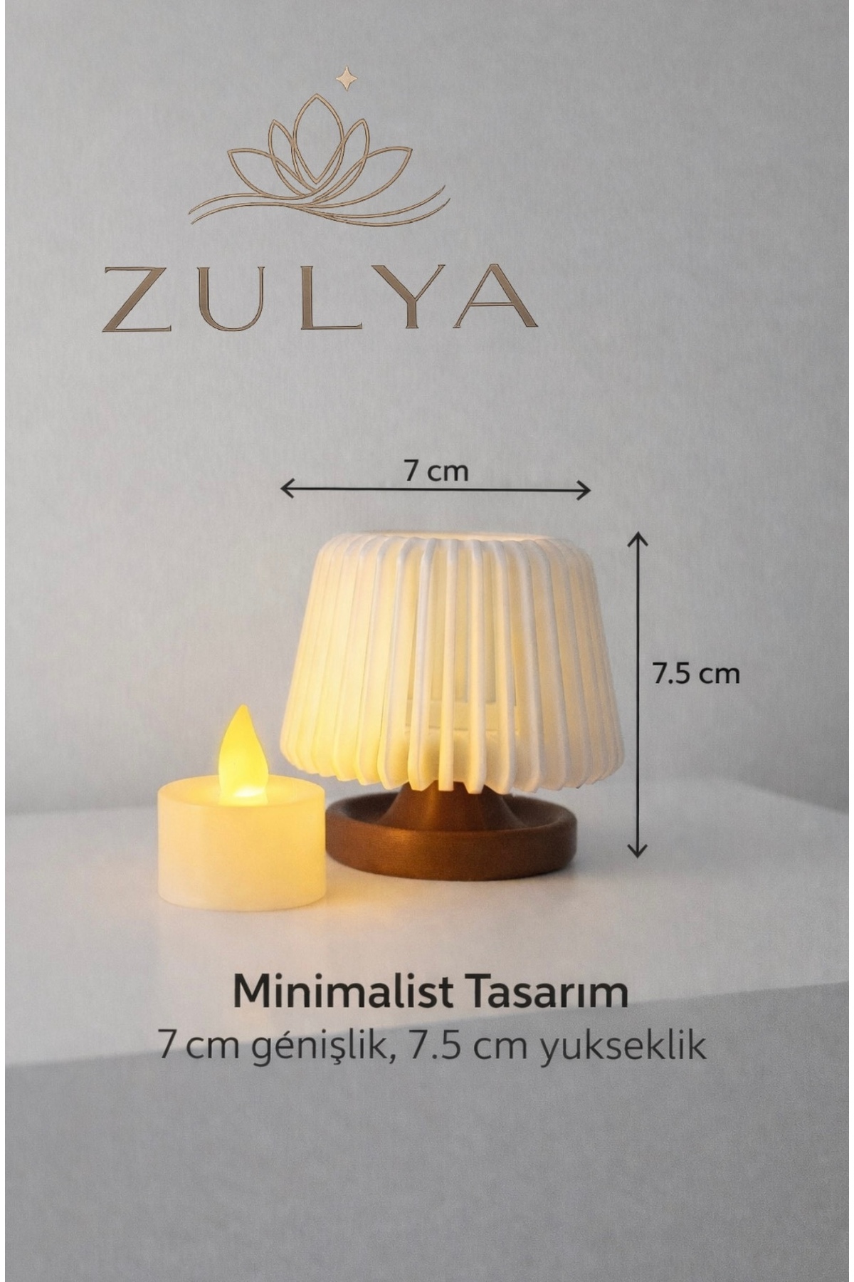 Modern Decorative Tealight Candle Holder – Stylish Design Emitting Warm Light | 7 × 7.5 cm