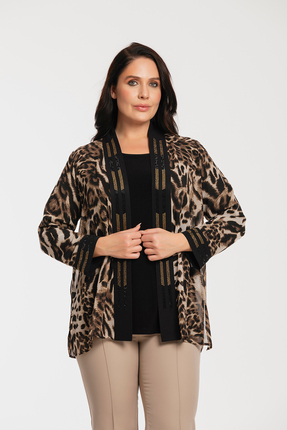 MİYORO Katlama Yakalı Büyük Beden Kadın Takım