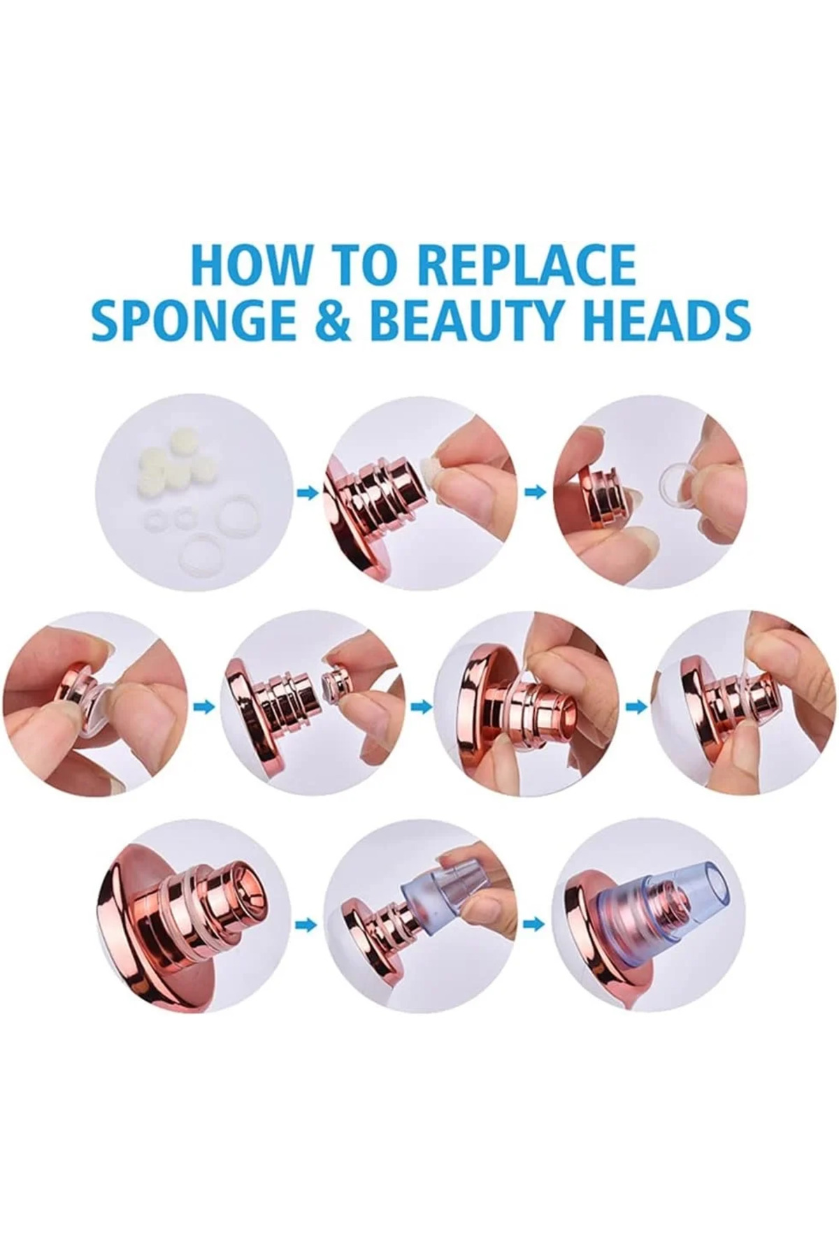 KaF KeF SHoPP VLK Şarjlı Siyah Nokta Temizleme Cihazı 5 Başlıklı (5047) VLK fotoğrafı 4 (önizleme)