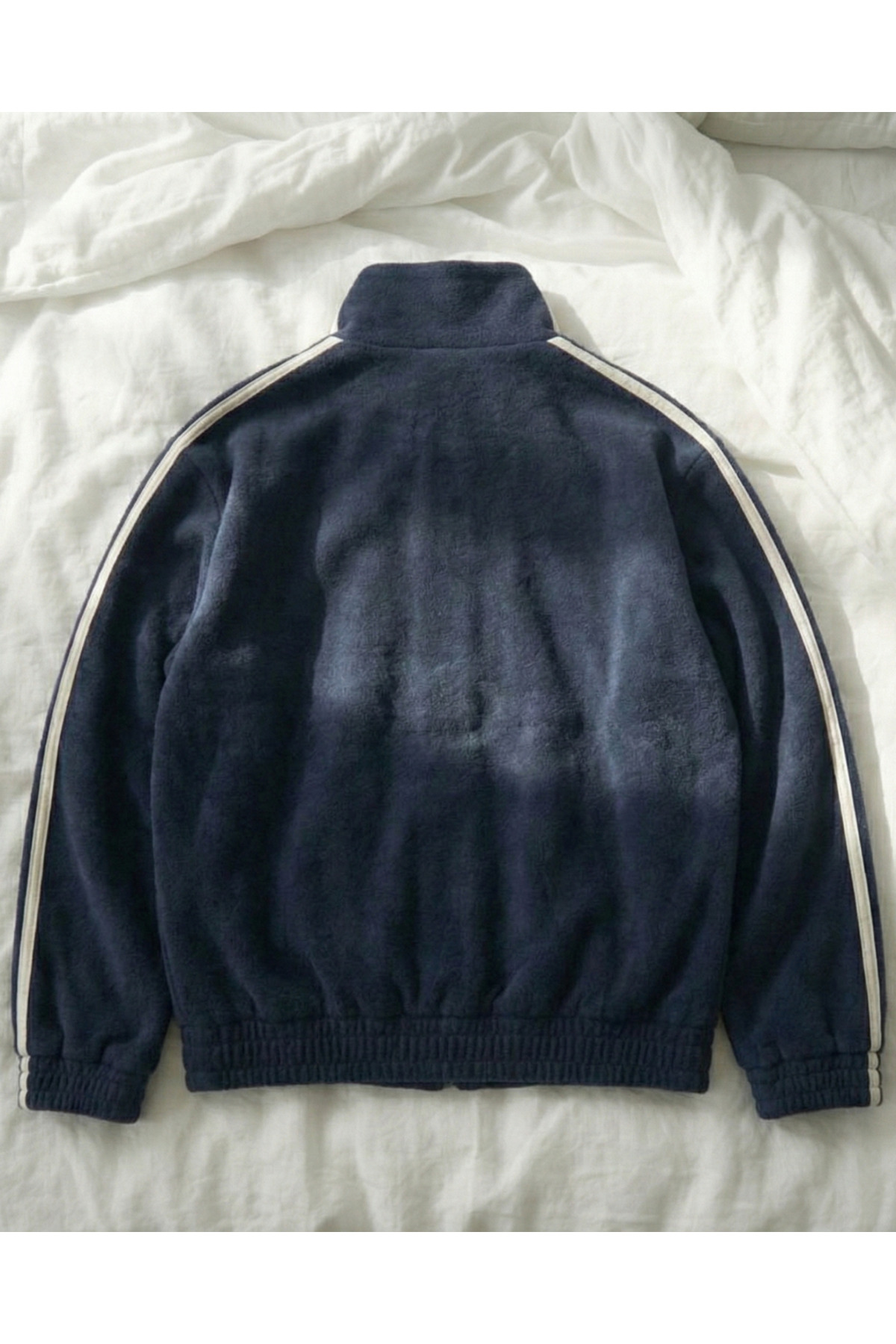 Toum  Çift Çizgili Oversize China Unisex Ceket - Görsel 6