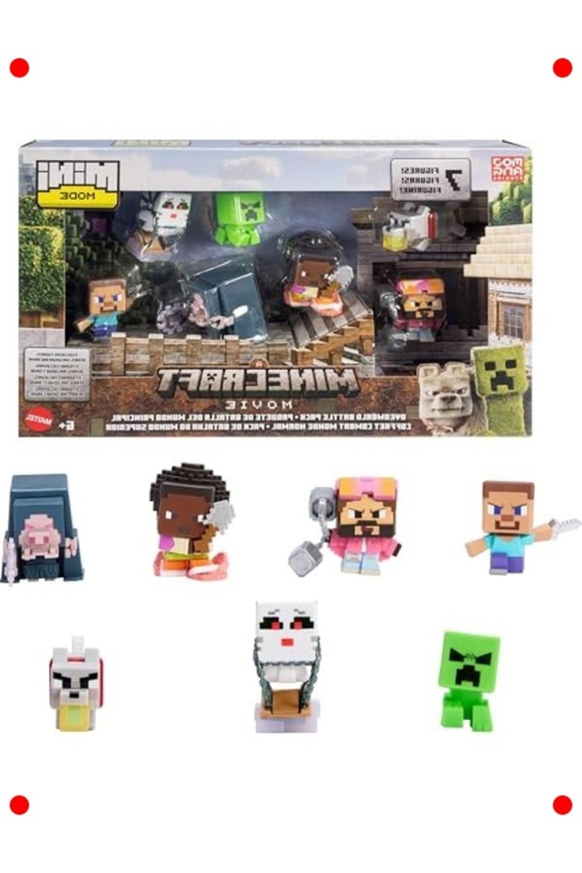 بستهٔ چندتایی فیگورهای مینیاتوری شخصیت‌های پیکسلی