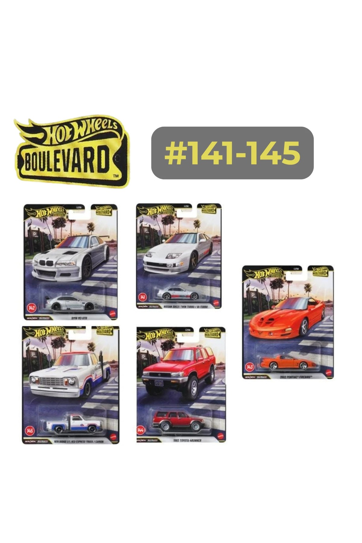 HOT WHEELS Boulevard Premium 2026 Mix 1 Set #141–145 1:64 Model