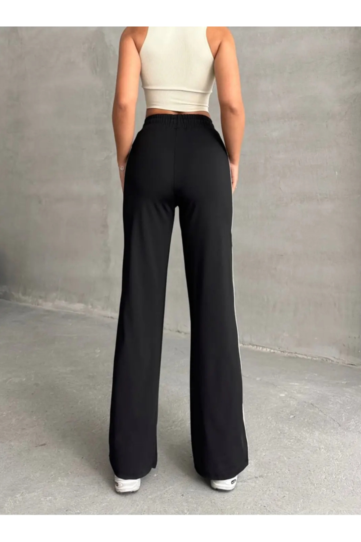 Miss Prova  Yan Şeritli Geniş Paça Eşofman Altı MISSEA25068 - Görsel 2