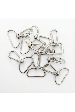 SEM AKSESUAR 2.5 Cm Telli Kanca Nikel (GÜMÜŞ) - Metal Çanta ve Cüzdan Askı Kl...