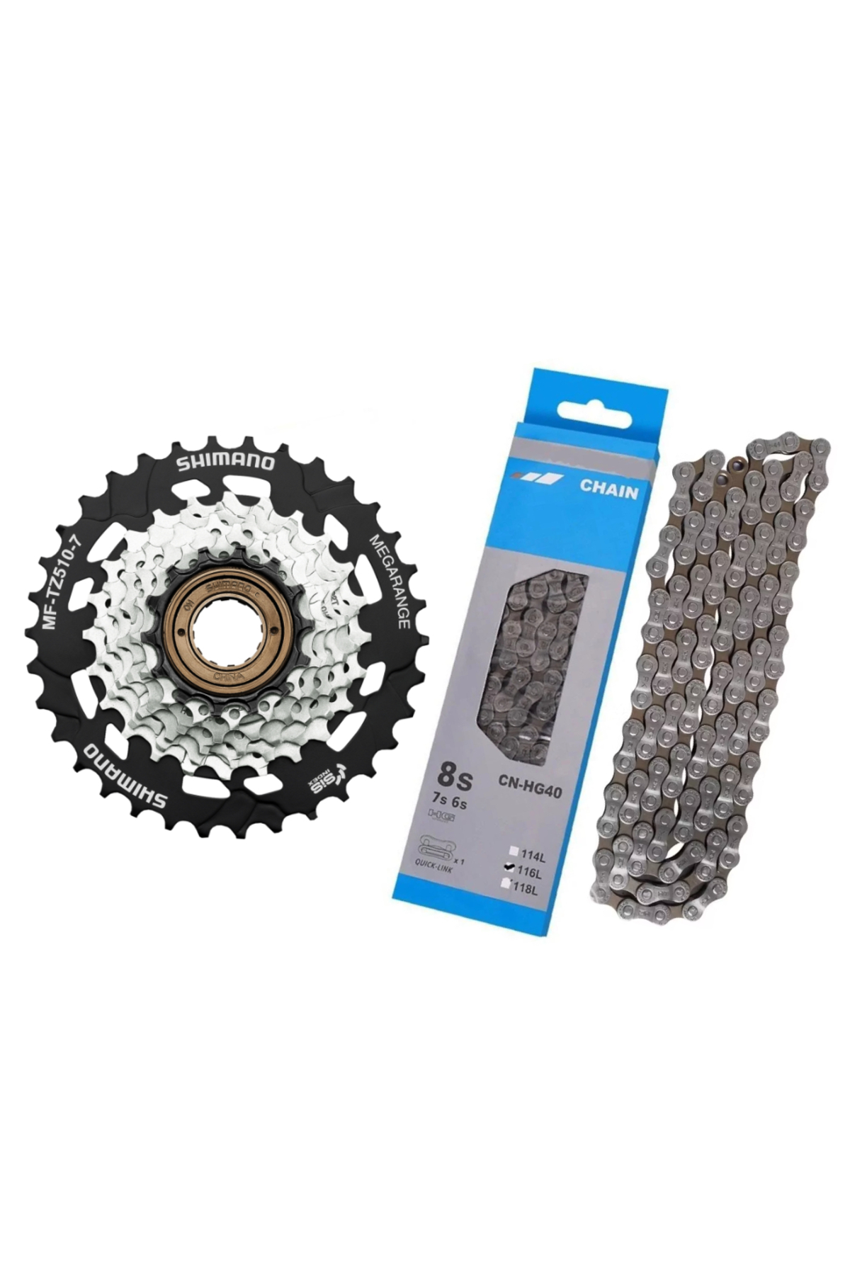 shimano HG40 Zincir + TZ510 Ruble 7li Bisiklet Vites Seti - Fiyatı