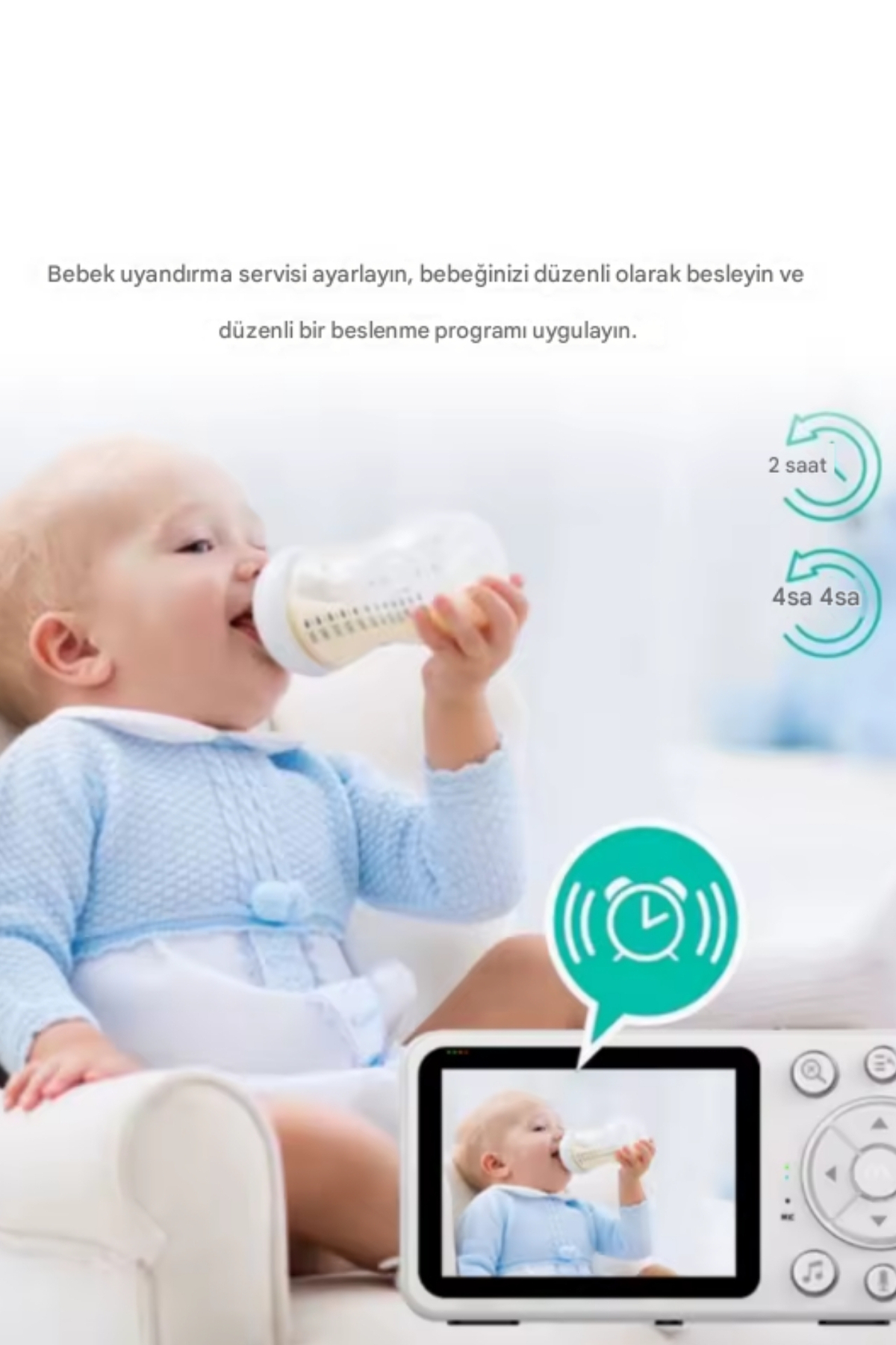 Wair Teknoloji Bebek Monitörü, Ağlama Algılama, 720P HD, Gece Görüşü, Bebek Güvenliği Video Monitörü, Çocuk Bakımı fotoğrafı 7 (önizleme)