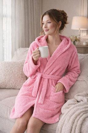 OFEO Home Collection Velsoft peluş sabahlık